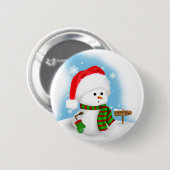 Kleiner Schneemann-Knopf Button (Vorne & Hinten)