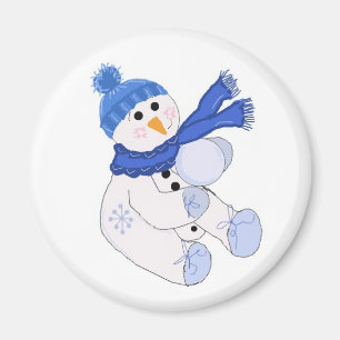 Kleiner Schneemann Magnet