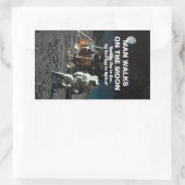 Kleiner Schritt für den Menschen auf dem Mond Ries Rechteckiger Aufkleber (Tasche)