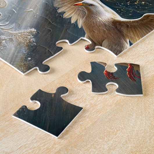 Kleiner schwarzer Girl-Engel mit Afro Puzzle (Seite)