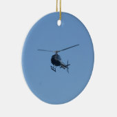 Kleiner schwarzer Hubschrauber Keramik Ornament (Rechts)