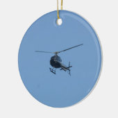 Kleiner schwarzer Hubschrauber Keramik Ornament (Links)