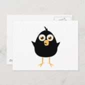 Kleiner Schwarzer Vogel Postkarte (Vorne/Hinten)