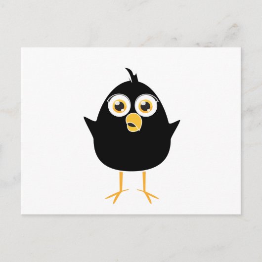 Kleiner Schwarzer Vogel Postkarte (Vorderseite)