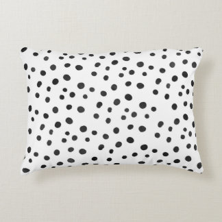 Kleiner schwarzer Watercolor-abstrakte Dekokissen