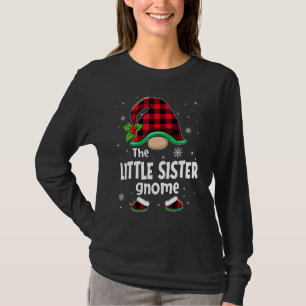 Kleiner Schwester-Gnom Büffelkariert Weihnachten M T-Shirt