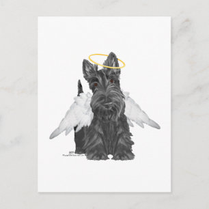 Kleiner Scottie Engel Postkarte