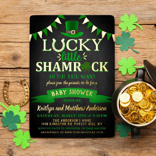 Kleiner Shamrock St. Patrick's Day Baby Shower Ech Folieneinladung