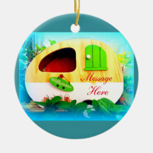 Kleiner Sinti und Romawohnwagen Casa Keramikornament