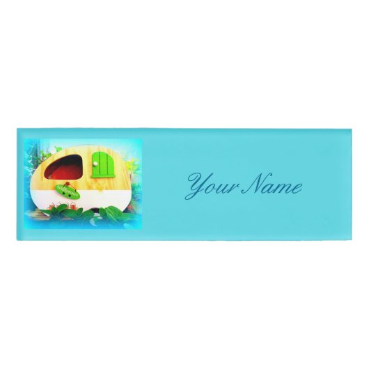 Kleiner Sinti und Romawohnwagen Casa Namenschild (Vorderseite)