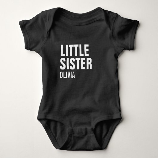 Kleiner Sister Custom Baby Bodysuit Baby Strampler (Vorderseite)