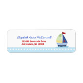 Kleiner Skipper Sailboat Custom Address Labels (Vorne)