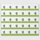 Kleiner Skunk mit einer Blume Geschenkpapier (Flach)