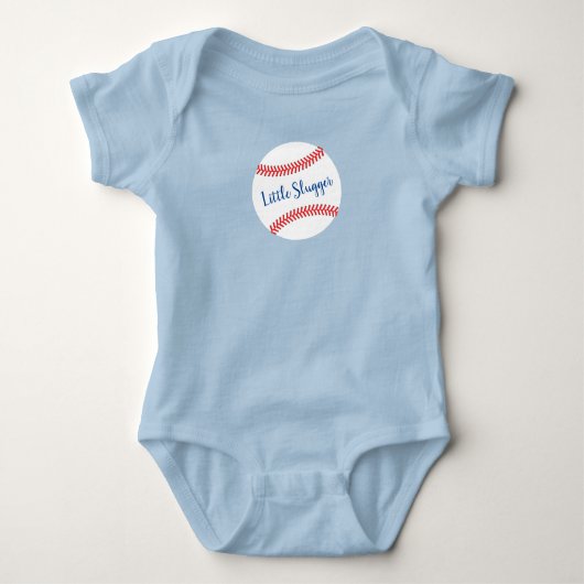 Kleiner Slugger Baseball Baby Bodysuit Baby Strampler (Vorderseite)