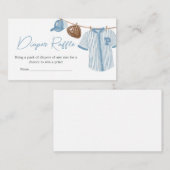 Kleiner Slugger Baseball Babydusche Windelwanne Begleitkarte (Vorne/Hinten)