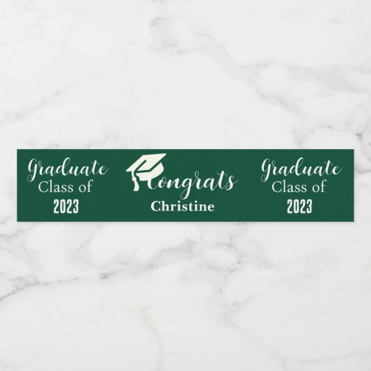 Kleiner Smaragd-Abschluss-Flasche Wasserflaschenetikett (Einzelnes Label)