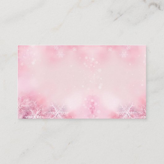 Kleiner Snowflake Winter Duschkabine Windeln Winde Begleitkarte (Rückseite)