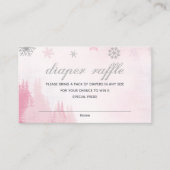 Kleiner Snowflake Winter Duschkabine Windeln Winde Begleitkarte (Vorderseite)