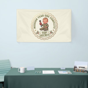 Kleiner Soldat Erster Geburtstagsbanner Banner