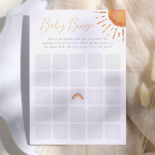 Kleiner Sonnenschein Baby Bingo Spiel Einladung