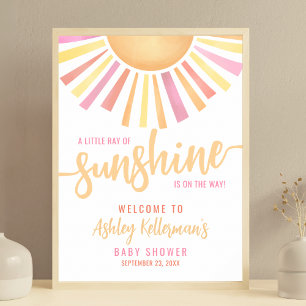 Kleiner Sonnenschein Baby Shower Willkommensschild Poster