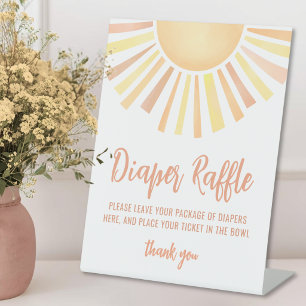 Kleiner Sonnenschein Baby Shower Windel Raffle Sockelschild