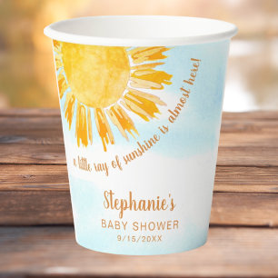 Kleiner Sonnenschein-Babydusche Pappbecher