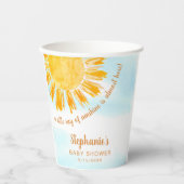 Kleiner Sonnenschein-Babydusche Pappbecher (Vorderseite)