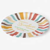 Kleiner Sonnenschein-Babydusche Pappteller (Schrägansicht)