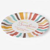 Kleiner Sonnenschein-Babydusche Pappteller (Schrägansicht)