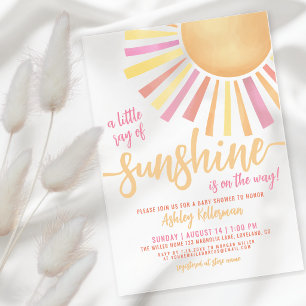 Kleiner Sonnenschein Boho-Baby-Party Acryleinladungen