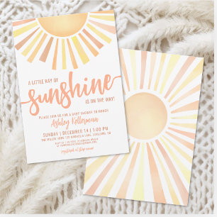 Kleiner Sonnenschein Boho-Baby-Party Einladung
