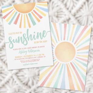Kleiner Sonnenschein Boho-Baby-Party Einladung