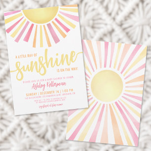 Kleiner Sonnenschein Boho-Baby-Party Einladung