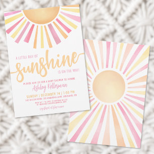 Kleiner Sonnenschein Boho-Baby-Party Einladung