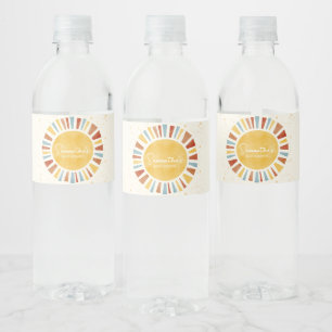 Kleiner Sonnenschein Boho-Baby-Party Wasserflaschenetikett