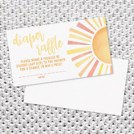 Kleiner Sonnenschein-Duschkopf-Windeln-Raffel Begleitkarte