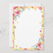 Kleiner Sonnenschein Einladung Geburtstag Rosa Flo (Rückseite)