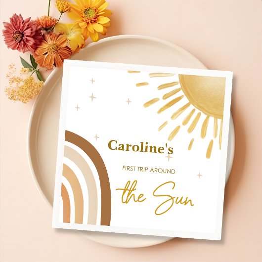 Kleiner Sonnenschein Erster Ausflug rund um die So Serviette