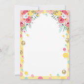 Kleiner Sonnenschein Geburtstag Einladung Pink Flo (Rückseite)