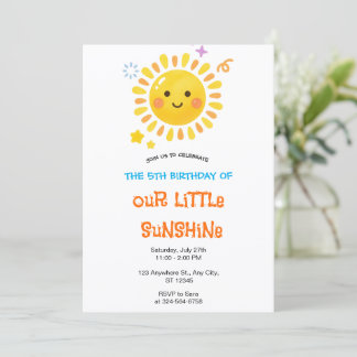 Kleiner Sonnenschein Geburtstag Glückliche Sonnenp Einladung