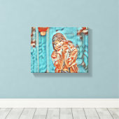 "Kleiner Sonnenschein in Gelb" Leinwanddruck (Insitu (Holzboden))