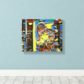 "Kleiner Sonnenschein in Gelb" Leinwanddruck (Insitu (Holzboden))