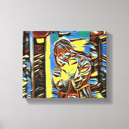 "Kleiner Sonnenschein in Gelb" Leinwanddruck (Vorderseite)