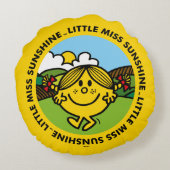 Kleiner Sonnenschein-Kreis Fräulein-Sunshine | Rundes Kissen (Rückseite)
