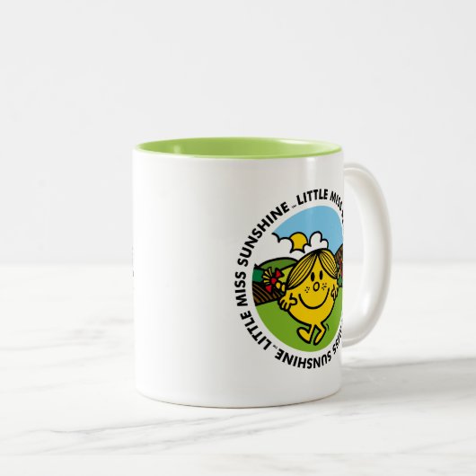 Kleiner Sonnenschein-Kreis Fräulein-Sunshine | Zweifarbige Tasse (VorderseiteRechts)