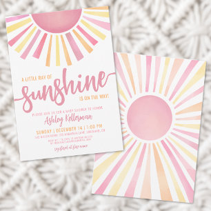Kleiner Sonnenschein Mädchen Baby Shower Einladung