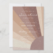 Kleiner Sonnenschein, moderne Boho Babydusche Einladung (Vorderseite)