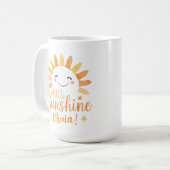 Kleiner Sonnenschein personalisierter Mug Kaffeetasse (Vorderseite Links)