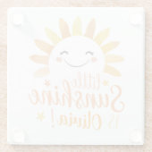 Kleiner Sonnenschein Personalisierter Untersetzer (Rückseite)